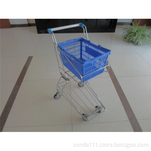 Rod Type Plastic Shopping Basket Trolley for Sale (YRD-J4)